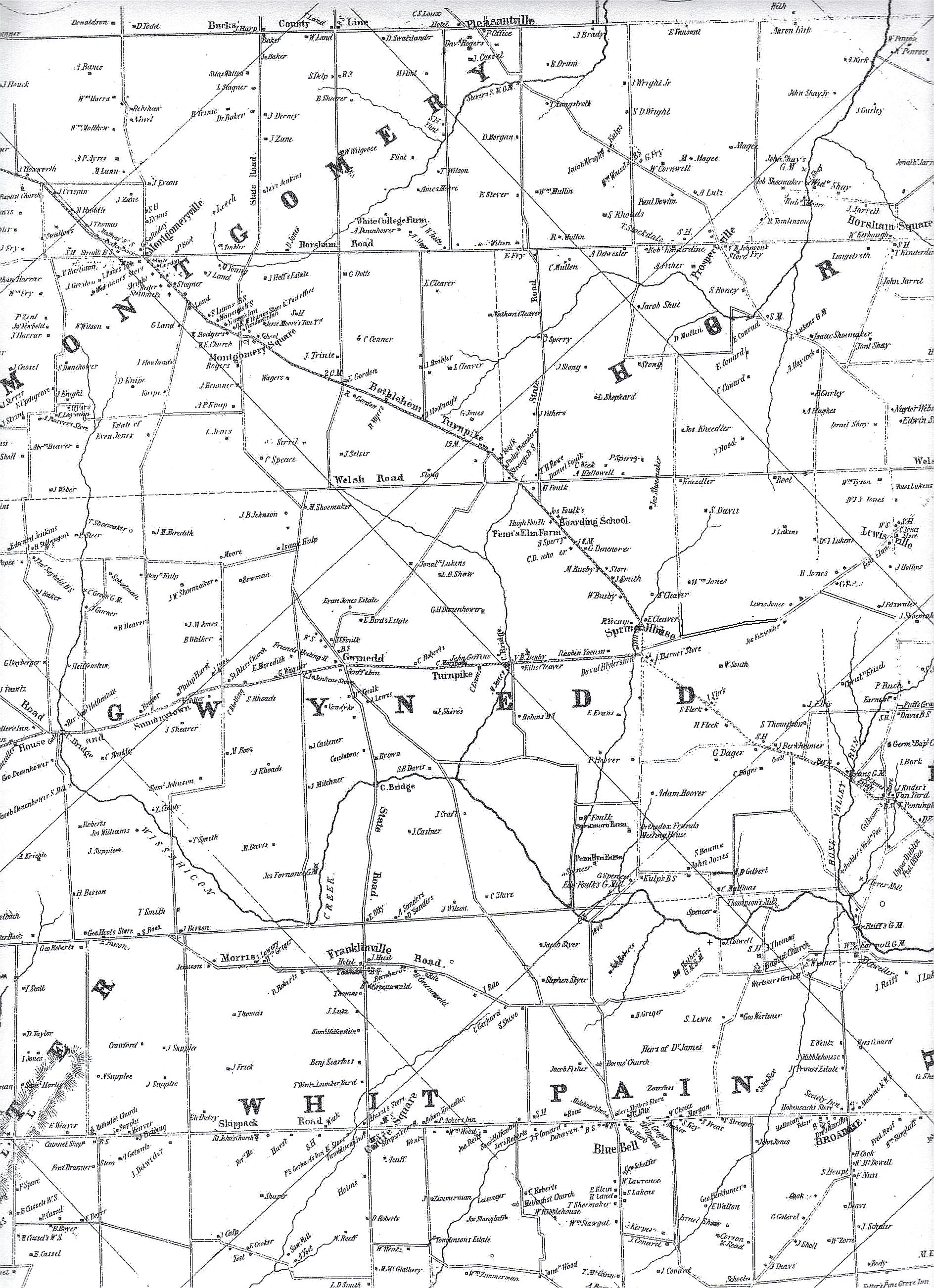 gwynedd map 1848